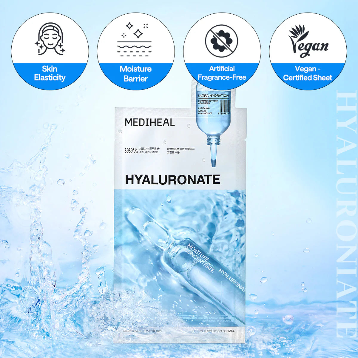 MEDIHEAL Hyaluronate Essential Mask 24ml – Yoğun Nemlendirici Hyaluronik Asit Yüz Maskesi