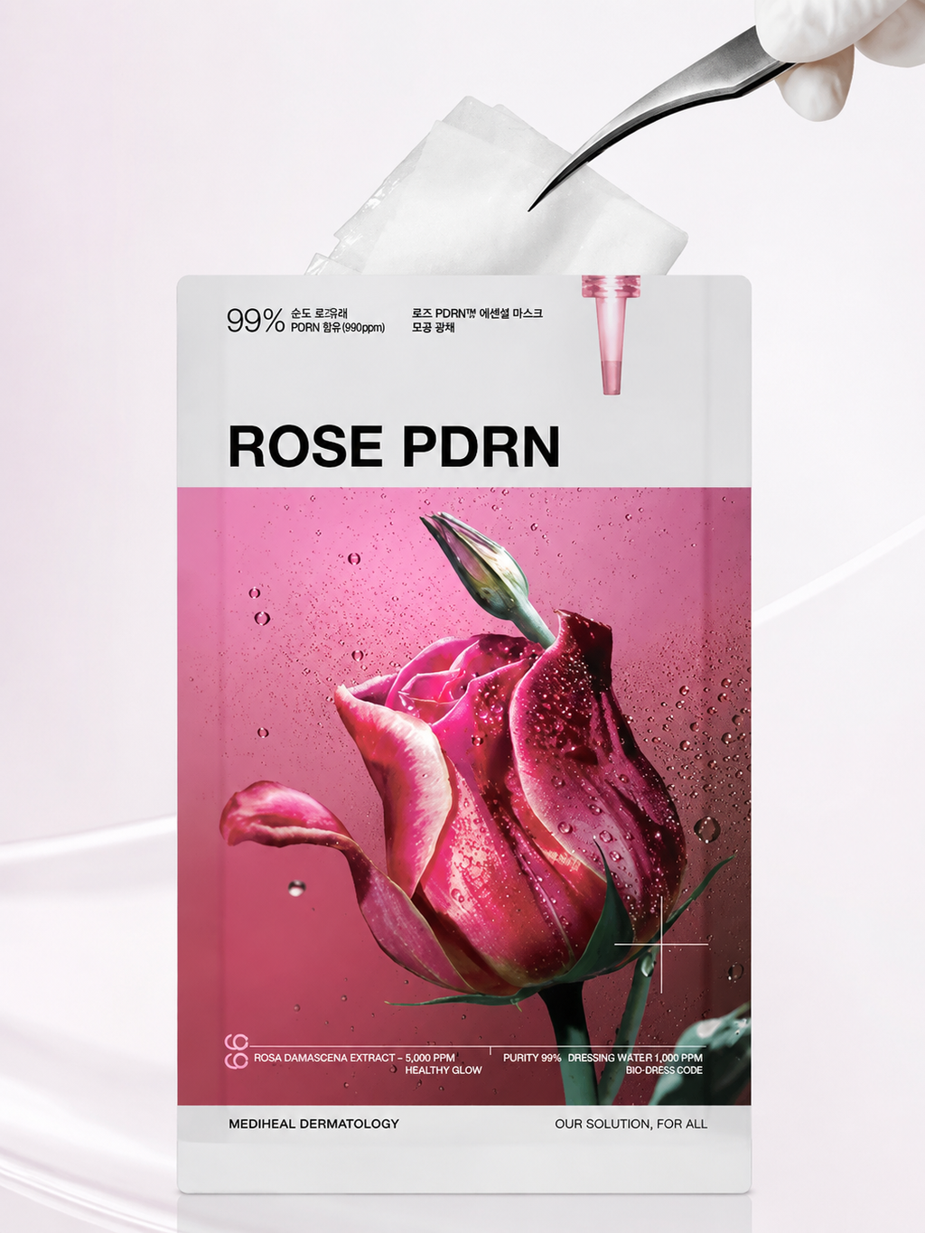 MEDIHEAL Rose PDRN Essential Mask 24ml – Aydınlatıcı ve Yoğun Nemlendirici Yüz Maskesi