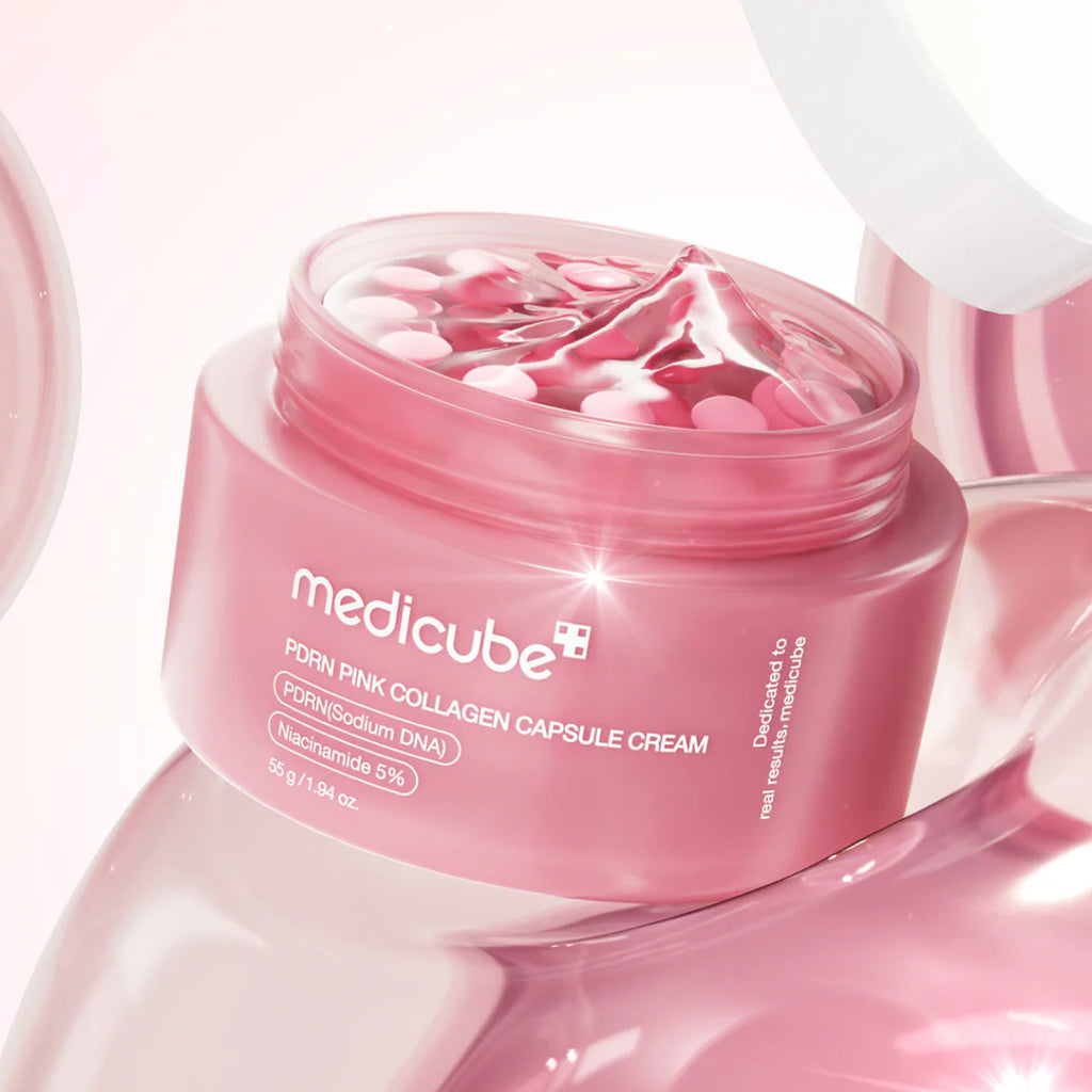 𝗠𝗘𝗗𝗜𝗖𝗨𝗕𝗘 PDRN Pink Collagen Capsule Cream Yenileyici ve Dolgunlaştırıcı Yüz Kremi 55g