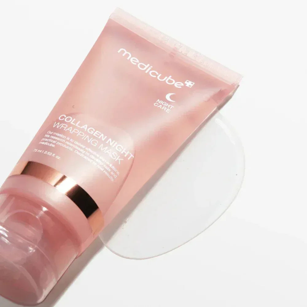 𝗠𝗘𝗗𝗜𝗖𝗨𝗕𝗘 Collagen Night Wrapping Mask Gece Boyu Nemlendirici ve Dolgunlaştırıcı Maske 75ml