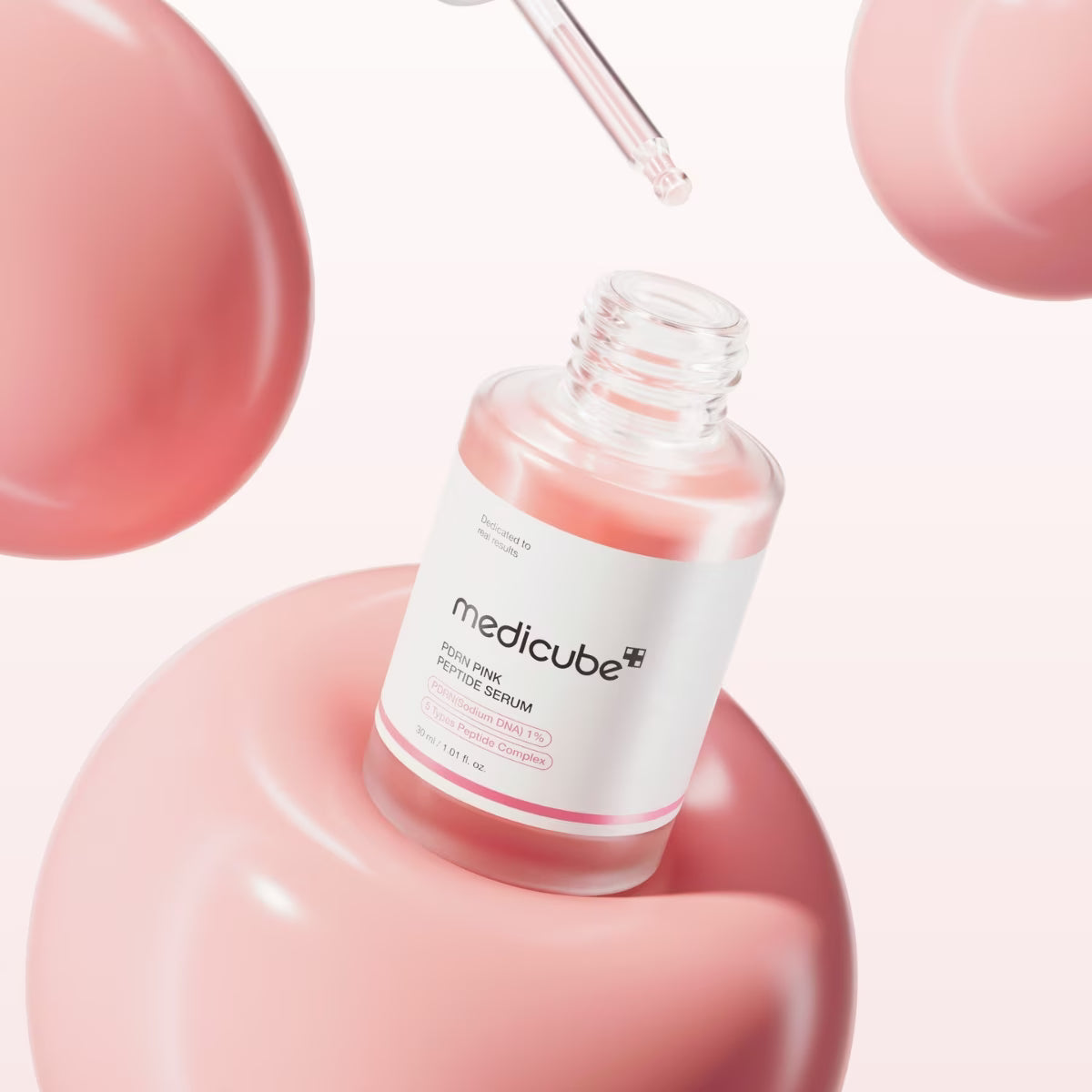 𝗠𝗘𝗗𝗜𝗖𝗨𝗕𝗘 PDRN Pink Peptide Serum Yenileyici ve Sıkılaştırıcı Yüz Serumu 30ml